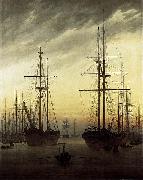 Caspar David Friedrich View of a Harbour oil painting